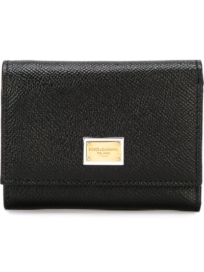 Dolce & Gabbana Leather 'dauphine' Wallet In Black