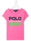 Polo Ralph Lauren Fuchsia T-shirt For Girl With Logo In Pink