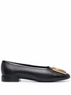 FERRAGAMO FERRAGAMO CHUNKY BUCKLE BALLERINA FLATS