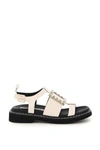 ROGER VIVIER VIV' RANGERS STRASS BUCKLE SANDALS