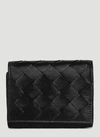 Bottega Veneta Women's Woven Business Card Case In Black