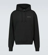 Jacquemus Embroidered Logo Drawstring Hoodie In Blue