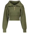 JACQUEMUS LA MAILLE RISOUL CROPPED WOOL SWEATER,P00572127