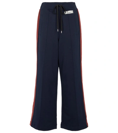 Marni Cotton Jogger With Side Bands Detail In Blue,red