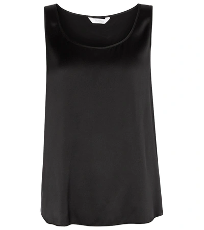 Max Mara Leisure Pan Stretch-silk Tank Top In Black