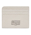 Maison Margiela Four Stitches Logo-print Leather Cardholder In T2003 Greige