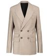 Bottega Veneta Double Breasted Light Wool Jacket In Beige