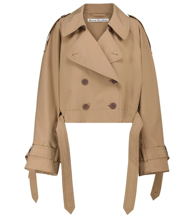 Acne Studios Double-breasted Trench Jacket In Neutrals