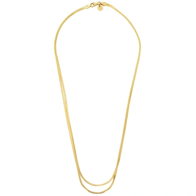 Daisy London X Estée Lalonde Parallel Snake 18kt Gold-plated Necklace