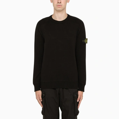 Stone Island Black Cotton Sweater