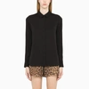 Vince Classic Silk Shirt In Black