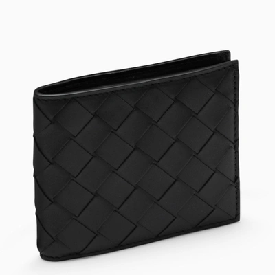 Bottega Veneta Black Intrecciato Wallet With Coin Holder