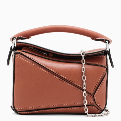 Loewe Tan Nano Puzzle Bag In Brown