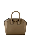 Givenchy Antigona Mini Grained Leather Bag In Dark Khaki