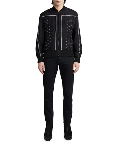 Saint Laurent Black Monogram Teddy Bomber Jacket
