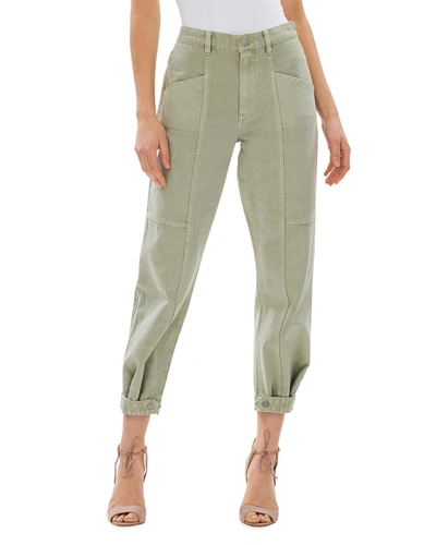 Blue Revival Tyra Snap Utility Trousers In Olive