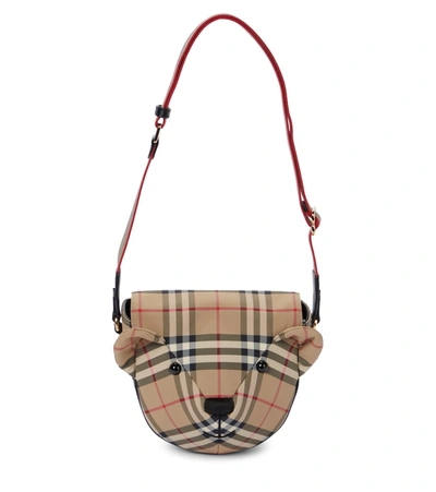 Burberry Kids' Thomas Checked Crossbody Bag In Multicoloured