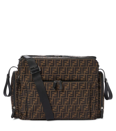 Fendi Baby Ff Changing Bag In Brown