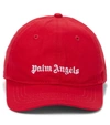 PALM ANGELS LOGO COTTON CAP,P00598150