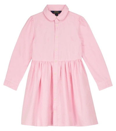 Polo Ralph Lauren Kids' Cotton Poplin Shirt Dress In Pink