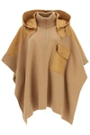 BURBERRY BURBERRY HOODED CAPE WITH COTTON INSERTS
