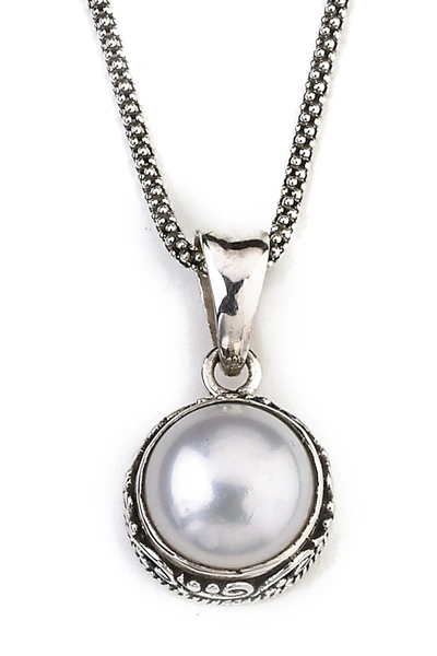 SAMUEL B. 10MM MABE PEARL PENDANT NECKLACE