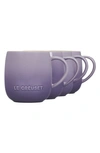 Le Creuset Set Of Four 14-ounce Stoneware Mugs In Provence