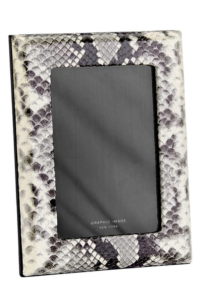 Graphic Image Leather Picture Frame In Black And White
