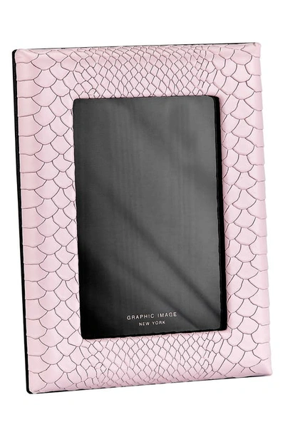 Graphic Image Leather Picture Frame In Pink