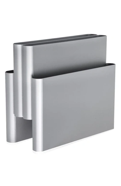 Kartell Four-pocket Magazine Rack In Silver