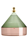 Kartell Trullo Container In Green Sage / Pink