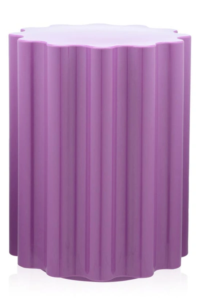 Kartell Colonna Stool In Violet