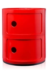 Kartell Componibili 2-door Storage Cabinet In Red