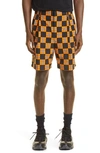 BURBERRY SCOTT CHECKERBOARD COTTON SHORTS,8042589