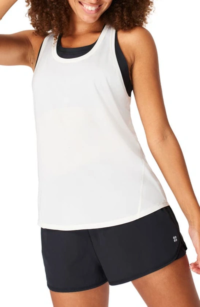 Sweaty Betty Energize Racerback Workout Tank In Flint White
