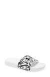 Under Armour Ansa Fix Slide Sandal In White / Polaris Purple / White