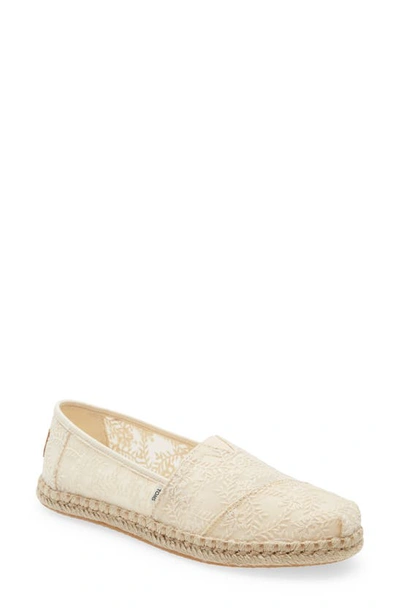 Toms Alpargata Slip-on In Natural Lace