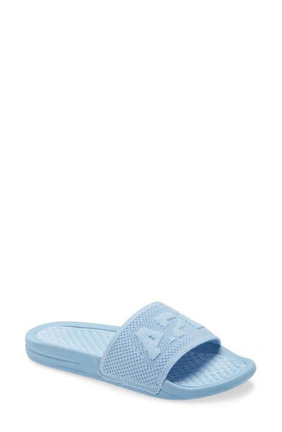 Apl Athletic Propulsion Labs Big Logo Techloom Knit Sport Slide In Ice Blue