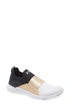 Apl Athletic Propulsion Labs Techloom Bliss Knit Running Shoe In Black / Champagne / Pearl