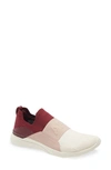 Apl Athletic Propulsion Labs Techloom Bliss Knit Running Shoe In Burgundy/ Rose/ Pristine