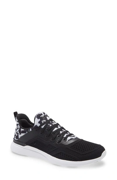 Apl Athletic Propulsion Labs Techloom Tracer Knit Training Shoe In Black / White / Leopard
