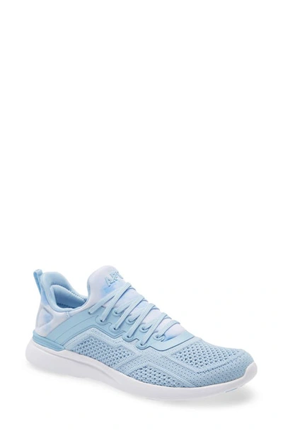 Apl Athletic Propulsion Labs Techloom Tracer Knit Training Shoe In Ice Blue / White / Tie Dye