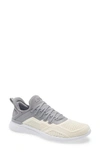 Apl Athletic Propulsion Labs Techloom Tracer Knit Training Shoe In Cement / Pristine / White