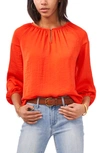 Vince Camuto Hammered Satin Blouse In Passion Fruit