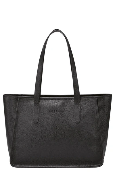 Longchamp `le Foulonné` Large Tote Bag In Black  