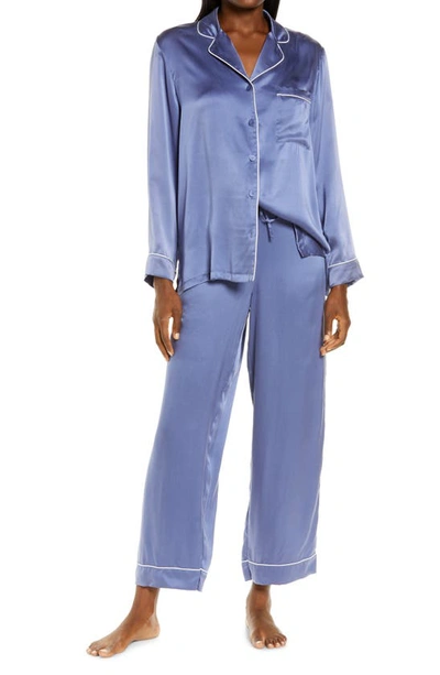 Papinelle Silk Pajamas In Indigo