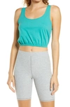 Alo Yoga Cool Breeze Crop Tank In Ocean Teal