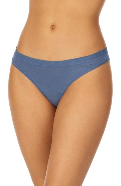 Dkny Table Tops Modal Thong In Vintage Blue