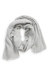 Brunello Cucinelli Sequin Cashmere Blend Scarf In Pearl