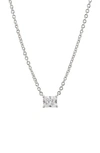 NADRI MODERN LUV SMALL EMERALD CUT CUBIC ZIRCONIA PENDANT NECKLACE,AN40561RCZC